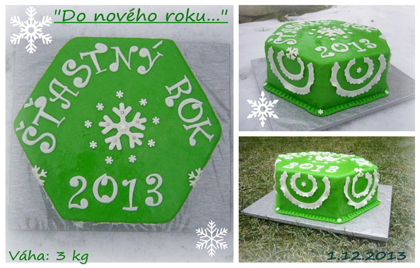 Novoroční dort k oslavě příchodu nového roku 2013